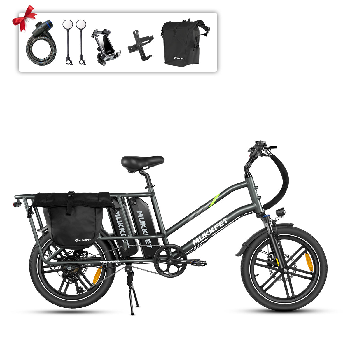 Mukkpet Stepwagon Dual-Battery Cargo E-Bike