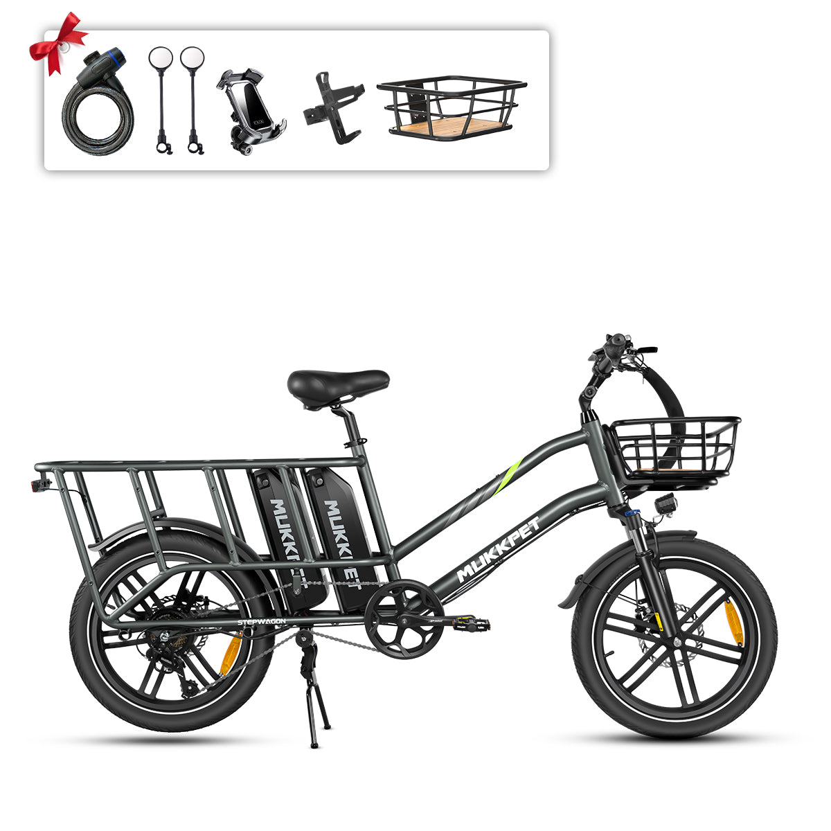 Mukkpet Stepwagon Dual-Battery Cargo E-Bike